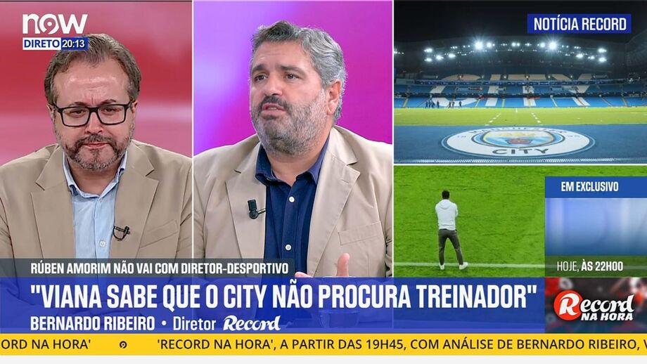 Bernardo Ribeiro, diretor de Record, em declarações no programa 'Record na Hora' no Now