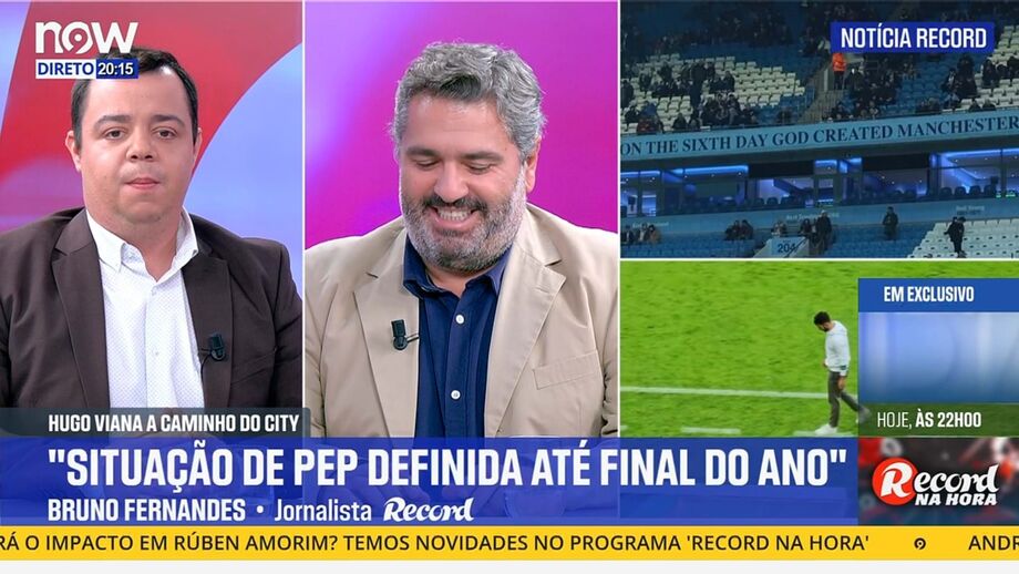 Jornalista de Record em declarações no programa 'Record na Hora' no Now