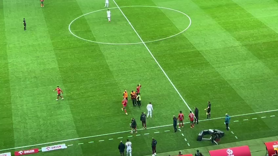No momento em que o capitão da Seleção abandonava o campo para dar lugar a Diogo Jota
