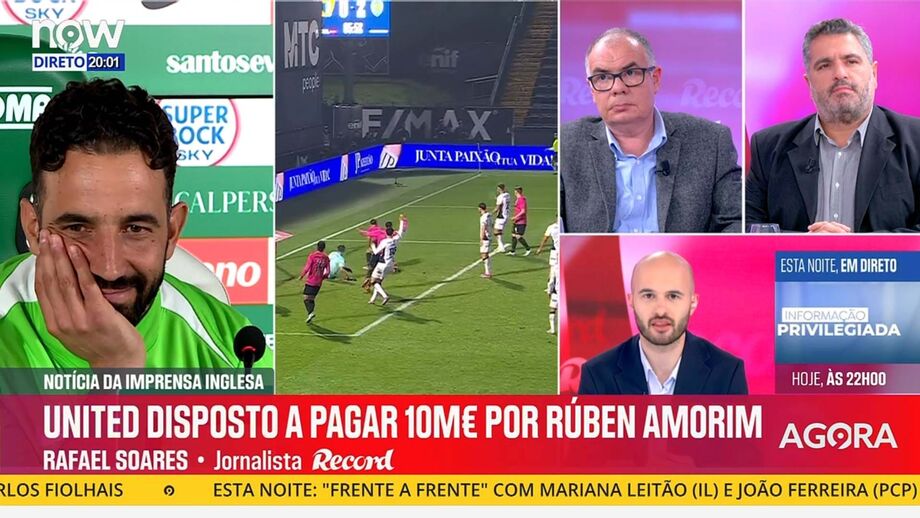 Rafael Soares, jornalista de Record, em declarações no programa 'Record na Hora' no Now