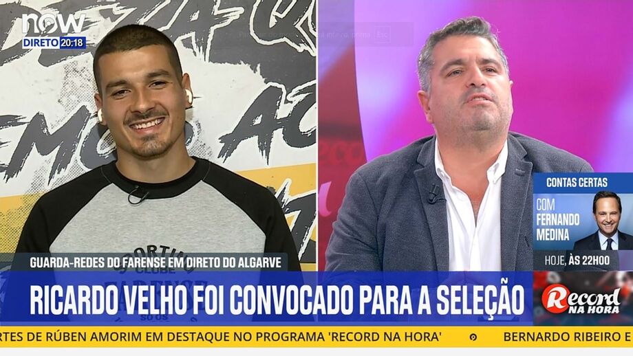 Guardião do Farense em declarações ao 'Record na Hora' no Now