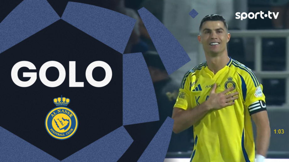 A crónica do Al Shabab-Al Nassr, 1-2: Cristiano Ronaldo e... o poste decisivos