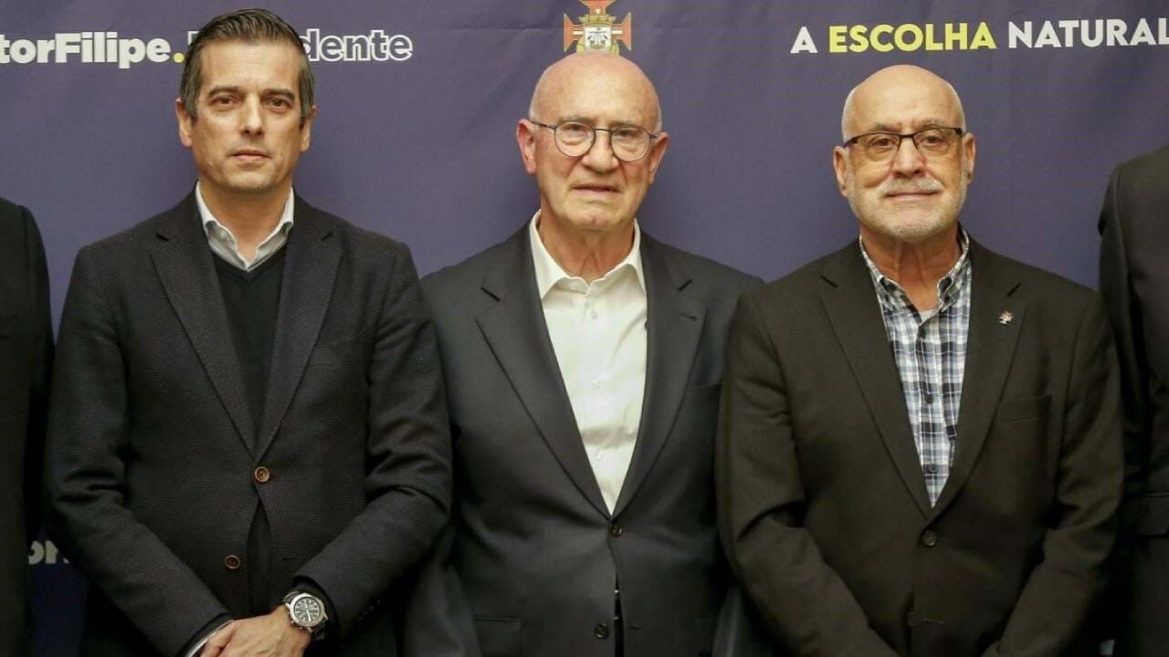Nuno Lobo (à esquerda) com Vítor Filipe e Nelo Vingada