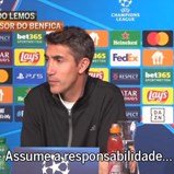 Assessor do Benfica para Bruno Lage: «Assume a responsabilidade»