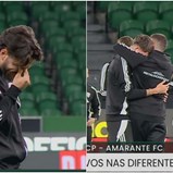 Jogadores do Amarante em lágrimas quando pisaram o relvado de Alvalade: veja as imagens