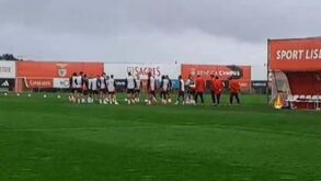 Quatro ausências no último treino do Benfica antes do jogo com o Bayern Munique