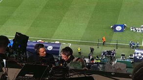 Noel Gallagher em Alvalade para assistir ao Sporting-Manchester City