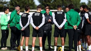 As imagens do primeiro treino de João Pereira à frente do Sporting