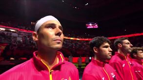 Emocionante: Nadal à beira das lágrimas ao ouvir o hino espanhol
