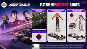 EA Sports F1 24 disponível para todos no fim de semana