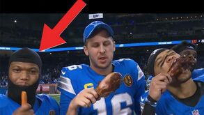 Insólito na NFL: enquanto uns 'atacavam' o peru, jogador dos Lions 'devorou' uma... cenoura