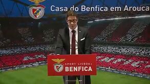 O momento em que Rui Costa anuncia que a lotação do Estádio da Luz vai aumentar para 70 mil lugares