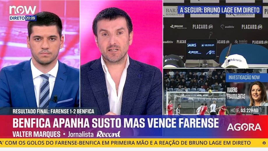 Valter Marques, jornalista Record, em declarações no programa 'Record na Hora' no Now