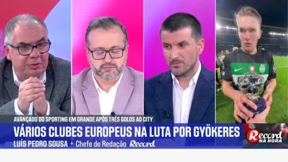 Luís Pedro Sousa, chefe de redação de Record, no programa 'Record na Hora'