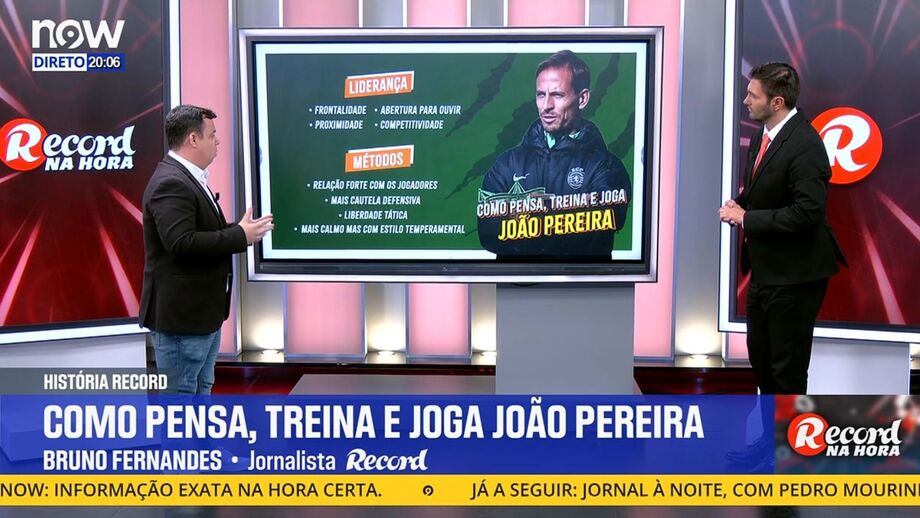 Os métodos de trabalho do técnico pela voz do jornalista Bruno Fernandes no programa 'Record na Hora'