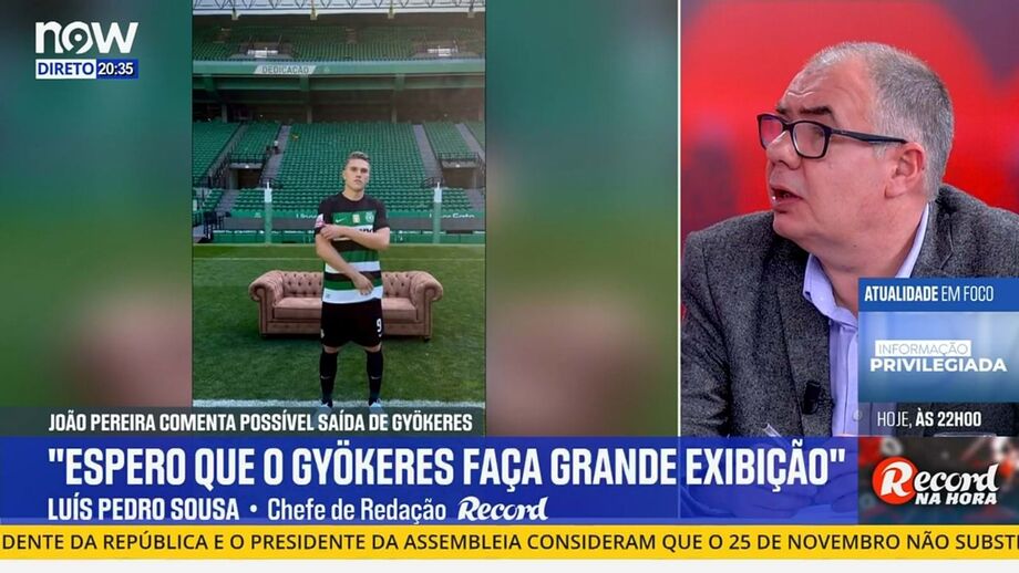 Chefe de redação do Record comenta embate do avançado sueco frente aos gunners