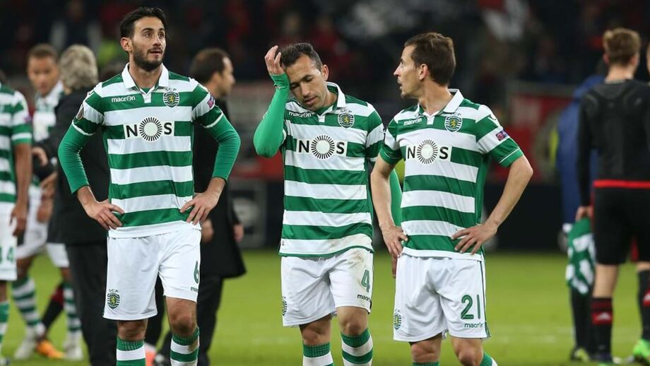Jefferson, ao centro, aqui com Alberto Aquilani e João Pereira num Bayer Leverkusen-Sporting que terminou 3-1 para os alemães