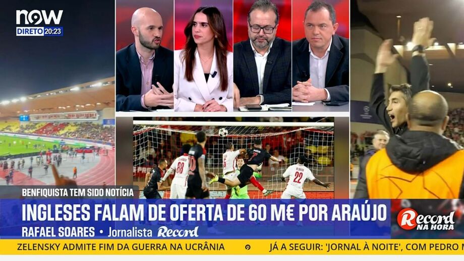 Jornalista do Record comentou notícias que apontam o central do Benfica ao Man. United