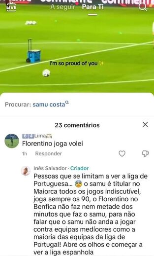 A resposta no Tik Tok, entretanto apagada