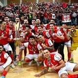 As imagens da festa do Sp. Braga após conquistar a primeira Supertaça de futsal do palmarés