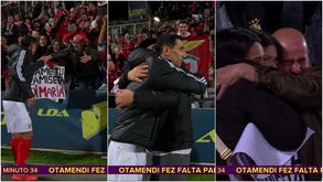 Entregou camisola, deixou família a chorar e ainda abraçou um adepto: o gesto de Di María no final do Arouca-Benfica
