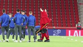 Mascote do Maiorca provoca plantel do Barcelona antes do duelo entre as duas equipas