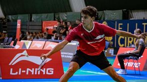 Tiago Berenguer nas meias-finais dos Europeus de badminton de sub-19