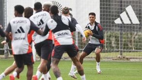 As imagens do treino do Benfica na véspera do duelo frente ao V. Guimarães