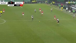 St. Juste viu dois amarelos em três minutos e foi expulso no prolongamento do Sporting-Santa Clara