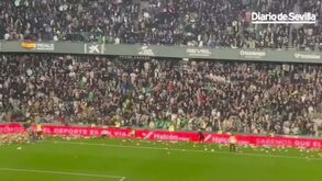 Uma tradição que perdura: chuva de peluches no estádio do Betis antes do Natal