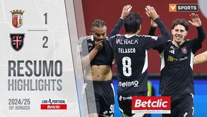 O resumo do Sp. Braga-Casa Pia: golos, casos e outros lances
