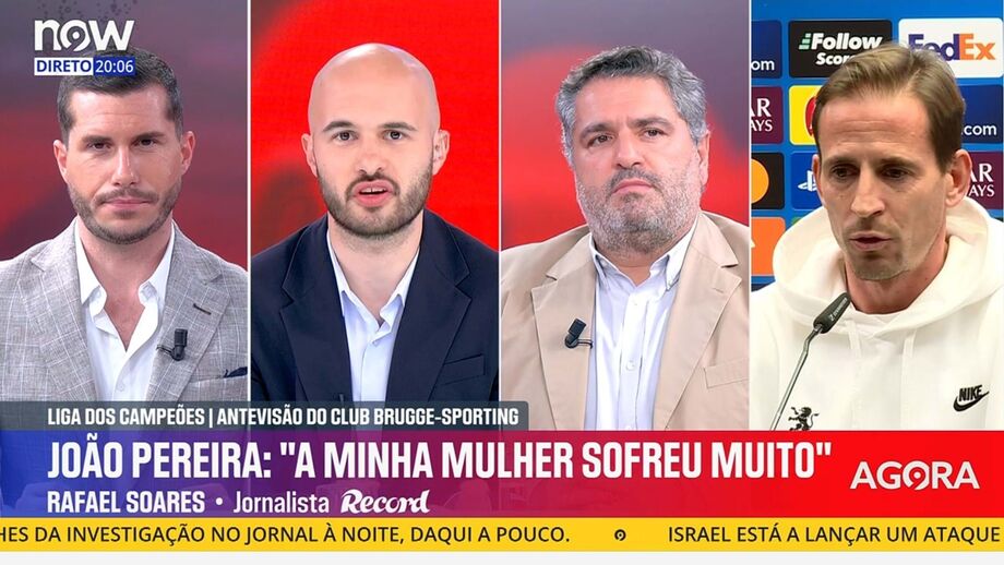 Rafael Soares, jornalista de Record, em declarações no programa 'Record na Hora' no Now