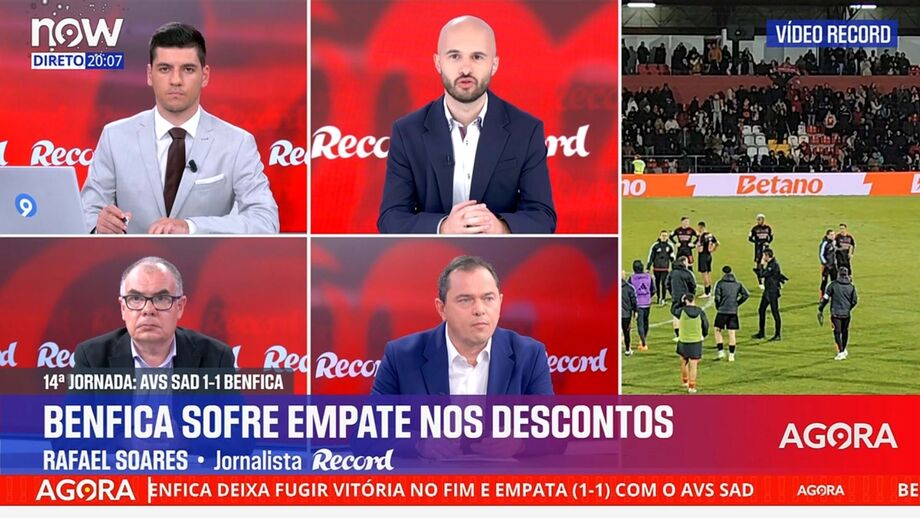 Rafael Soares, jornalista de Record, em declarações no programa 'Record na Hora' no Now