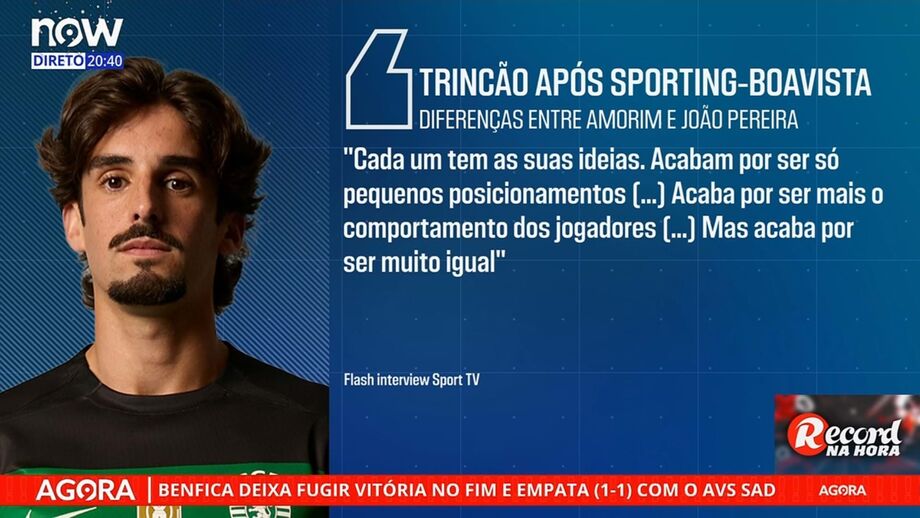 Rafael Soares, jornalista de Record, em declarações no programa 'Record na Hora' no Now