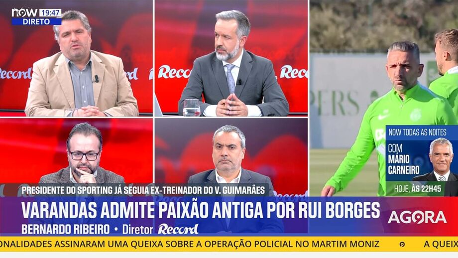 Bernardo Ribeiro, diretor de Record, refere que Rui Borges é a terceira escolha de Frederico Varandas