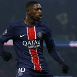 Dembélé bisa na vitória do PSG sobre o St. Étienne com três portugueses em campo