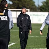 Rui Borges orientou novo treino do Sporting: quinteto ainda ausente por lesão