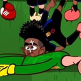 Do choque entre Szczesny e Baldé à águia atingida por três flechas: o Benfica-Barcelona em cartoon