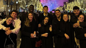 António Silva, Tomás Araújo, Samuel Soares e Tiago Gouveia em Paris na passagem de ano com João Neves