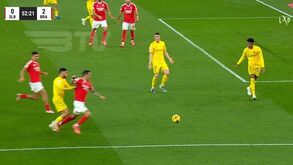 Benfica-Sp. Braga: Di María pediu penálti neste lance mas árbitro entendeu que foi simulação do argentino