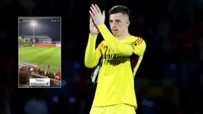 Trubin no Seixal a assistir ao Benfica B-FC Porto B