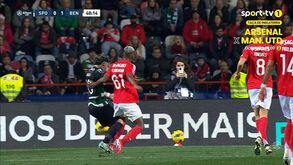 O lance do penálti cometido por Florentino que permitiu a Gyökeres empatar o Sporting-Benfica