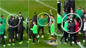 As imagens da confusão entre elementos do Sporting e Bruno Lage após a final da Allianz Cup