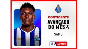 Samu eleito o melhor avançado de dezembro na Liga Portugal Betclic