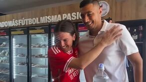 Adepto do Benfica foi ao Paraguai para conhecer Cardozo: «Um privilégio que recordarei para sempre»