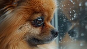 Acalme o coração do seu patudo: 5 dicas para manter o seu cão menos stressado durante os dias de chuva