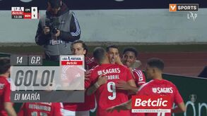 Foi desta forma que Di María colocou o Benfica em vantagem frente ao Casa Pia