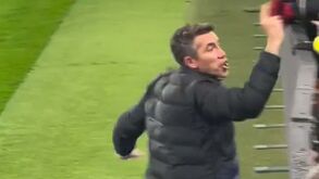 Bruno Lage 'puxou' pelos adeptos do Benfica depois da vitória em Turim: «Esta é de todos nós, c...»