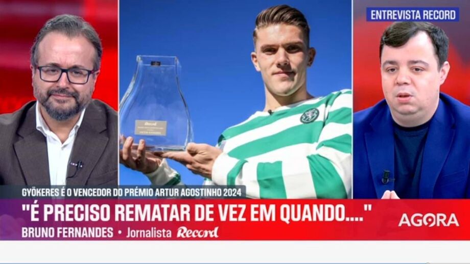 Bruno Fernandes, jornalista de Record, em declarações no programa 'Record na Hora' no Now