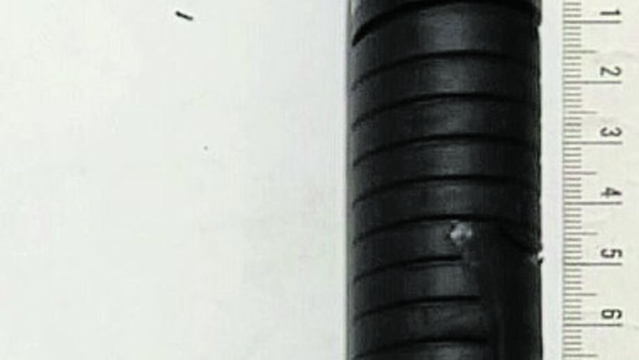 Bastão extensível que guardava numa bolsa  